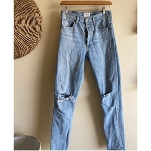 Agolde straight ripped jeans